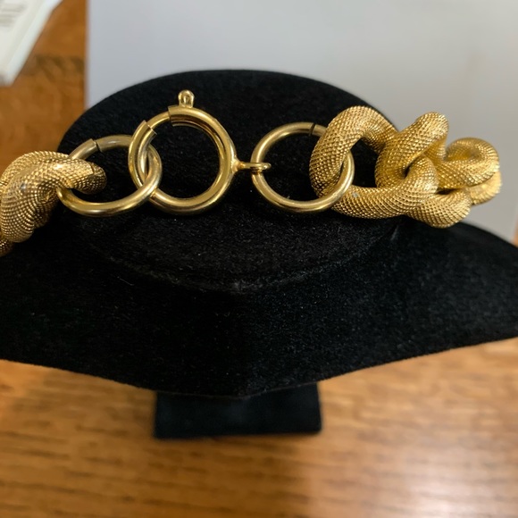 Vintage Chunky Textured Chain Choker GoldTone - Picture 4 of 6